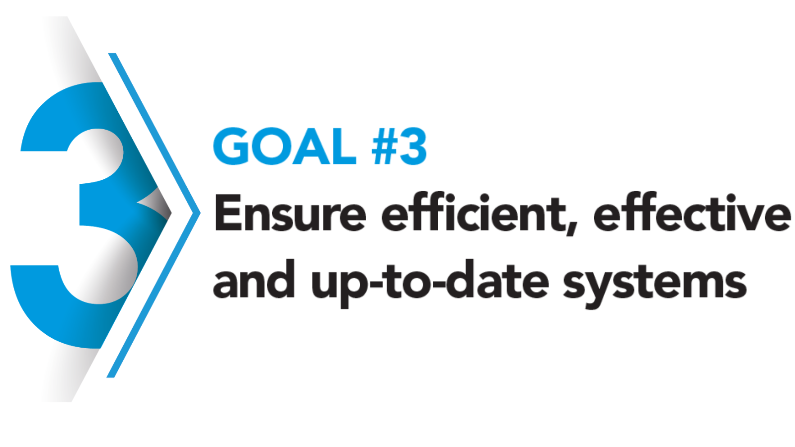 Goal 3" Ensure efficient, effective and up-to-date systems.